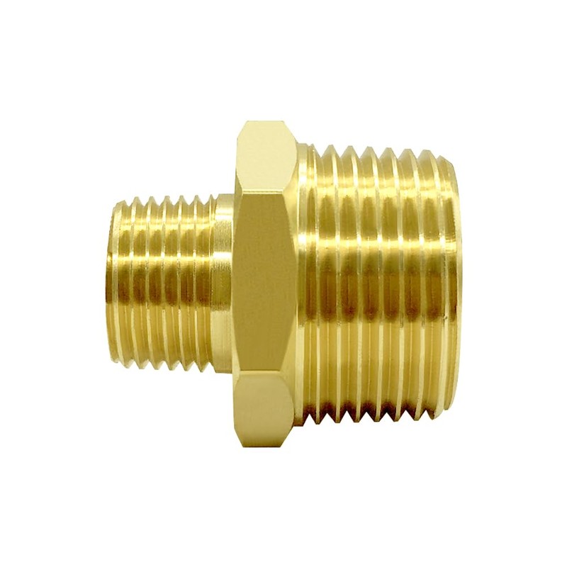Hooshing 2PCS 1/4" NPT Male to 3/4" NPT Male Brass