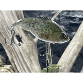 Cat Hunter Customs 3”inch .44oz Mega Bass Vatalion Style Glide/Rattle Hybrid “Catastrophic Crappie”