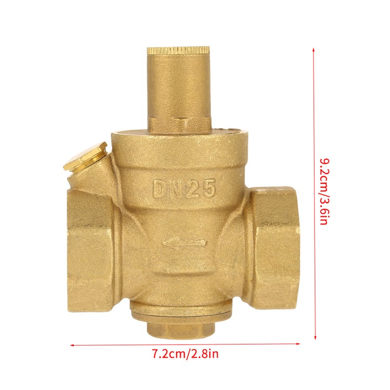 1pc Brass Adjustable Water Pressure Reducing Regulator Valve Thread DN25
