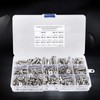 260 Pieces Flat Screw Set M4/M5/M6 Hex Socket Screw, 304