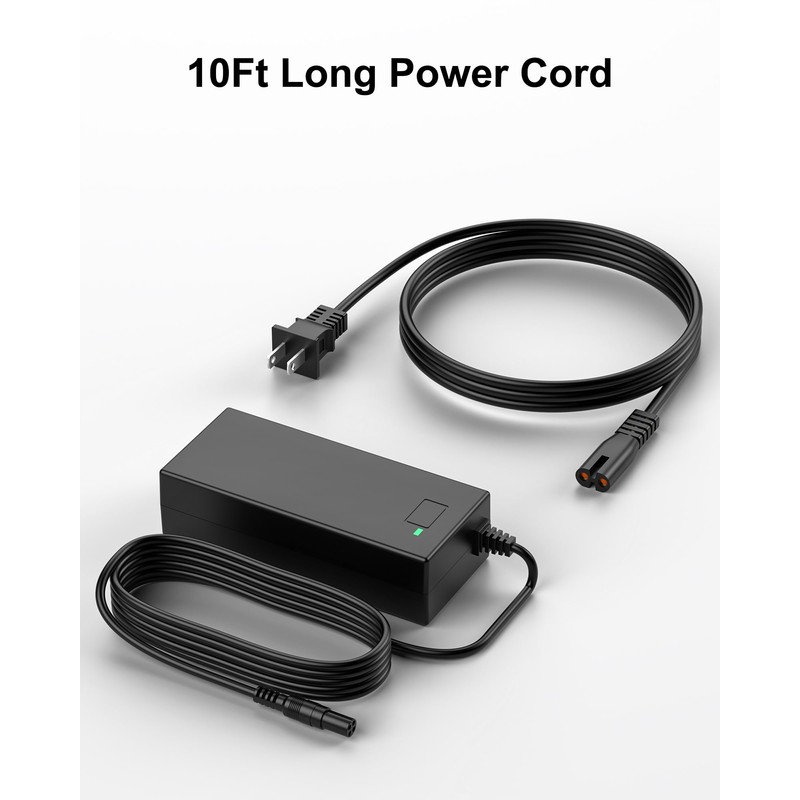 VHBW 63V Charger Compatible with Segway Ninebot Charger 4 Prong