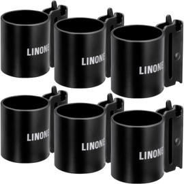 Linone 6 Pack E-Track Tool Holders, E Track Heavy Duty Circular Tube Tool Holder Organizer for Enclosed Trailer, E Track Circular Tube Hangers to Keep Rakes, Broom|E Track Shovel Holder
