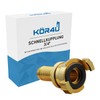 kör4u 3/4" Quick Coupling with Lock Nut and Hose Nozzle