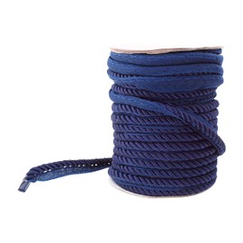Mandala Crafts Twisted Lip Cord Trim by The Yard - Navy Blue Lip Cording for Sewing Pillows Upholstery Trim Edge Sewing Piping Cord