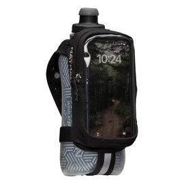 Nathan - SpeedDraw 2 View 18oz Ins. Flask Black/Reflective Silver OSFA