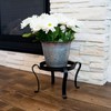 Achla Designs Patio Flower Pot Plant Stand, 8-in H Black