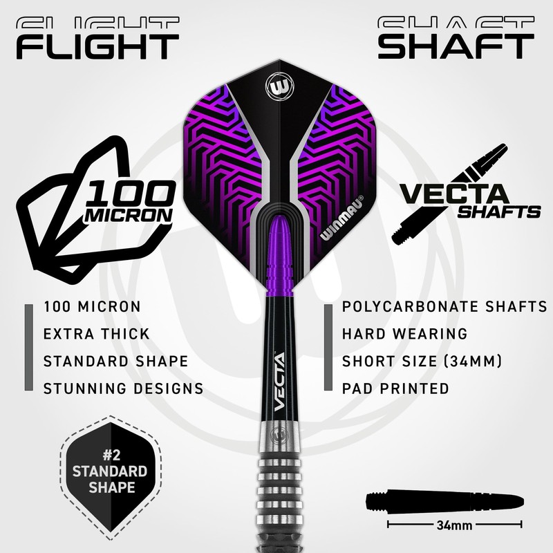 WINMAU Darts Kairos 24g 90% Professional Tungsten Steel Tip Darts