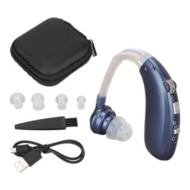 Hearing Aids Noise Reduction Volume Control BTE Hearing Amplifier for Elderly and Hearing LossBlue