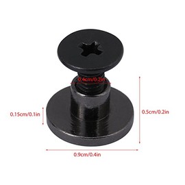 Hilitand 20 Sets DIY Latón Cabeza Plana Correa Correa Remaches + Tornillo para Equipaje de Cuero Craft 5mm 8mm Remaches Correa Manija Bolsa Accesorios(5mm)