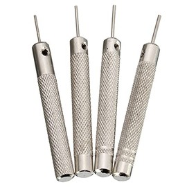 ODETOJOY 4 Pcs Steel Punch Watch Band Link Pin Remover Punches Bracelet Repair Tool Kit Accessories 0.7/0.8/0.9/1.0mm