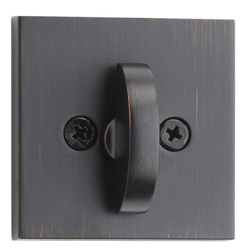Kwikset Halifax Deadbolt Lock, Venetian Bronze Square Exterior Keyed Front