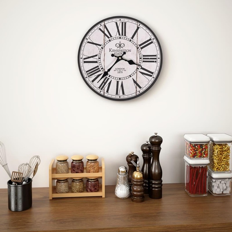 vidaXL Vintage Wall Clock Antique Large Dial Design Retro Analogue