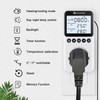 KETOTEK Plug in Thermostat Timer Temperature Controller Outlet with Backlight,