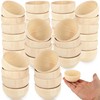 Medanera 42 Pcs Wooden Pinch Bowl 1.5 oz Small Unfinished