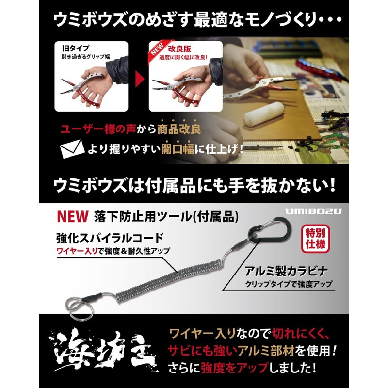 Umibozu Japanese Sumi-e Fishing Plier, Japanese Sumi-e Model Domestic, Rust