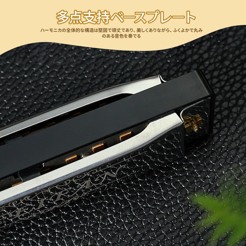 Chromatic Harmonica 10 Holes C Tone Silver and Black to