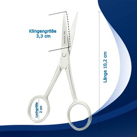 SMI Beard Scissors for Men, Moustache Scissors, Eyebrow Scissors, Small Scissors for Facial Hair, Stainless Steel Care Scissors with Case