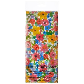 SatinWrap Luxury Printed Tissue Wrapping Paper Watercolour Floral 5 Sheets