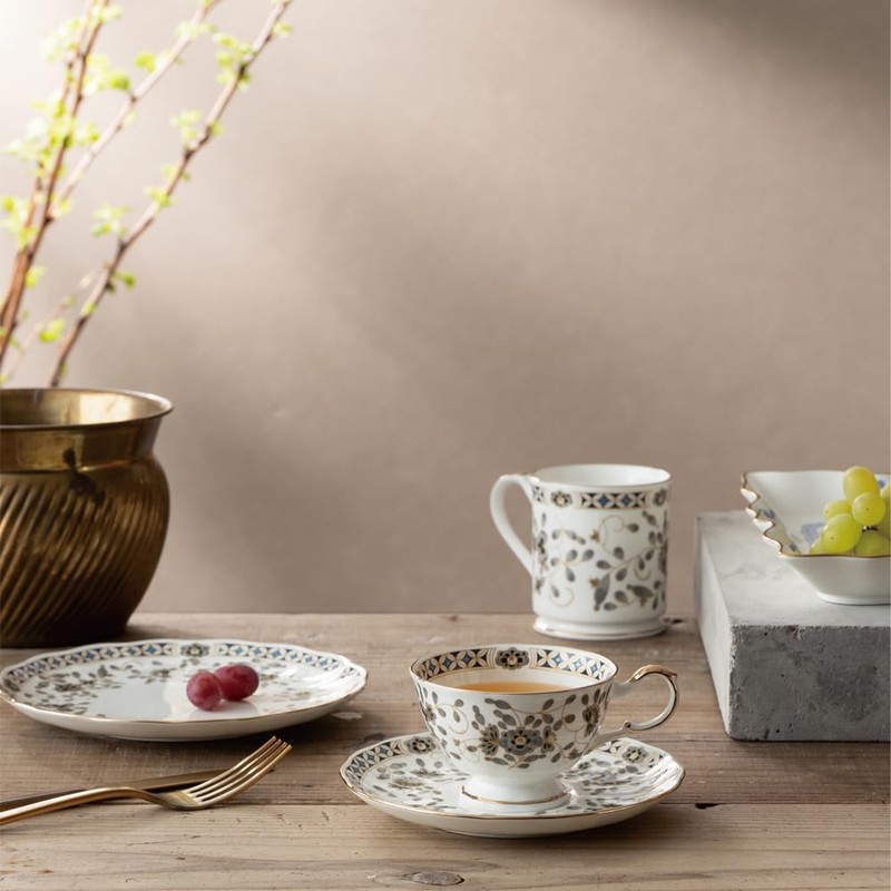 Narumi 52443-6792 Milano Black Cup Saucer, 7.4 fl oz (210