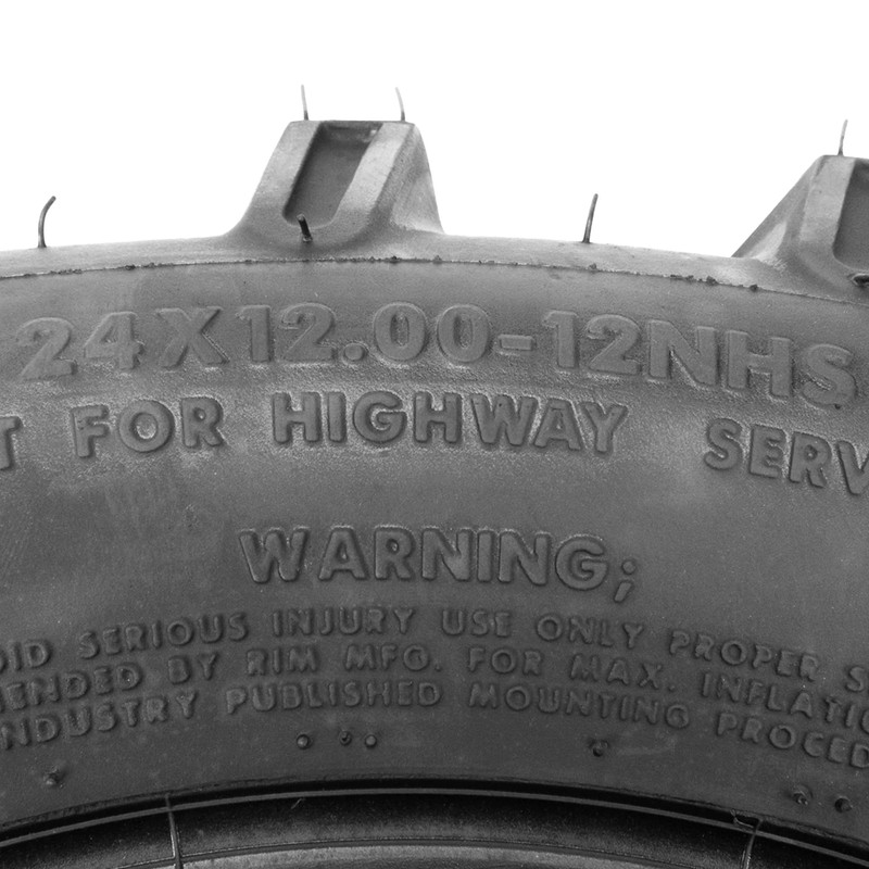 (1) OTR Lawn Trac 24x12.00-12 Bar Lug Tire 4 Ply