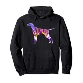 German Shorthair Pointer | Dog Cute Flower Silhouette Pullover Hoodie
