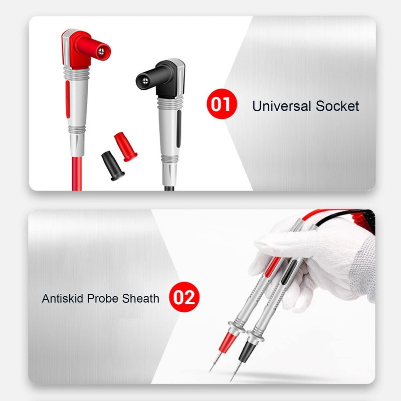 Multimeter Test Extended Spring 56cm Fine Brass Tip Wire Piercing