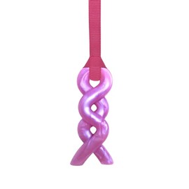 Sensory Oojamabobs - Squiggle Pendant chew Necklace - Autism - Pearly Pink (54cm, Plain Pink)