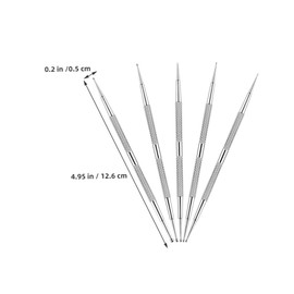 Healeved 5pcs Nail Dotting Pen - Dual-ended Nail Art Dotting Pen Tools Stainless Steel Manicure for Home DIY Gradient Salon Use