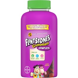 FLINTSTONES Complete Kids Multivitamin Gummies - Multivitamins for Kids, Kids Multivitamin Gummy Helps Maintain Good Health, Free of Artificial Sweeteners, Free of Aspartame, Free of Synthetic FD&C Dyes, 180 Gummies