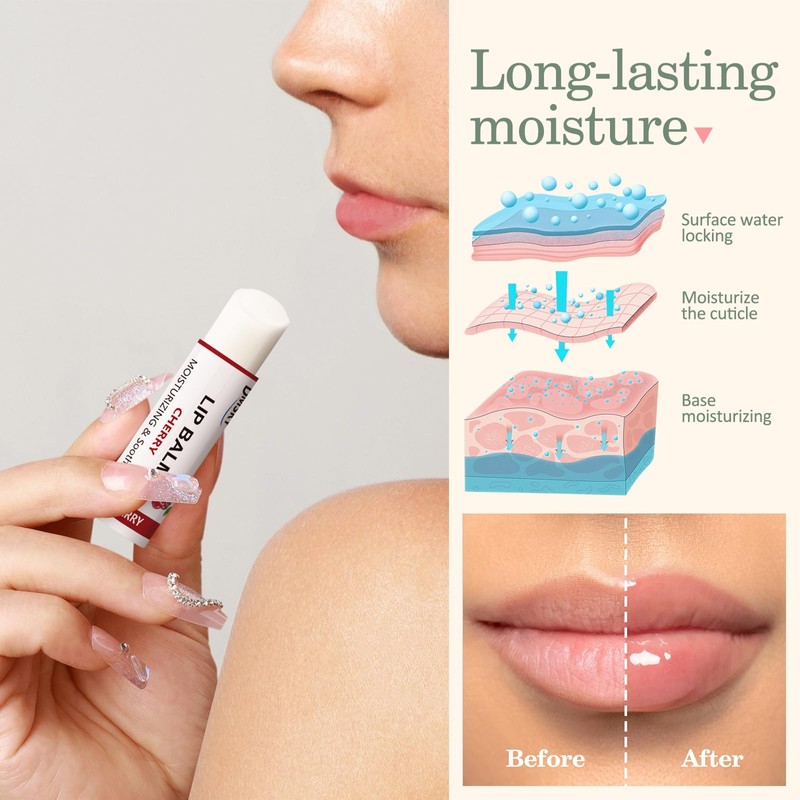 Dmsky Fruit Lip Balm Bulk - Hydrating for Men, Women,