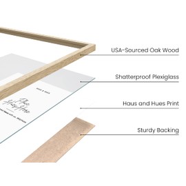 HAUS AND HUES Set of 3 9x12 Picture Frame - 9x12 Frame Wooden Picture Frames, 9 X 12 Frame Natural Wood Picture Frames, 12x9 Picture Frame Set Wooden Frames, 9 X 12 Picture Frame (Beige Oak Frame)