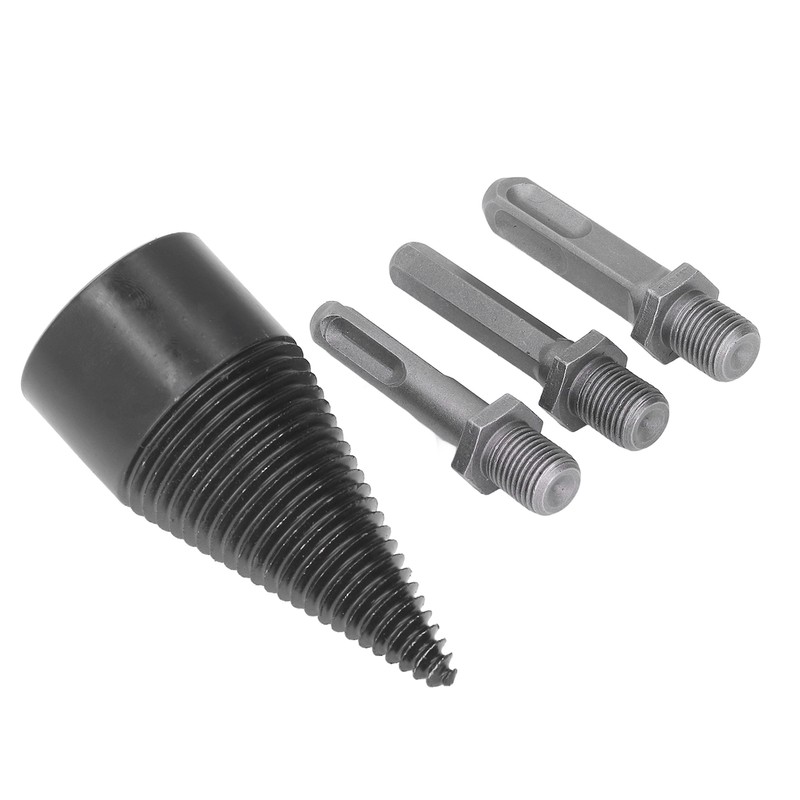 Firewood Bit Cone Wood Splitting Drill Carbon Steel Log Splitter