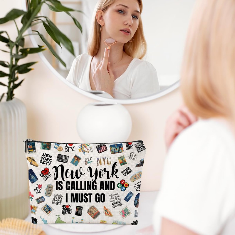 XYZONE Mix Makeup Bag, white, New York