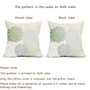 WOFOLE Sage White Green Pillow Covers 18x18 Inch Gray Dahlia