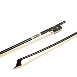 MI&VI CB-720 Classic Carbon Fiber Cello Bow (Size 1/4) with Bow Soft Bag Included | Ebony Frog | Well Balanced | Mongolian Horse Hair - MIVI Music