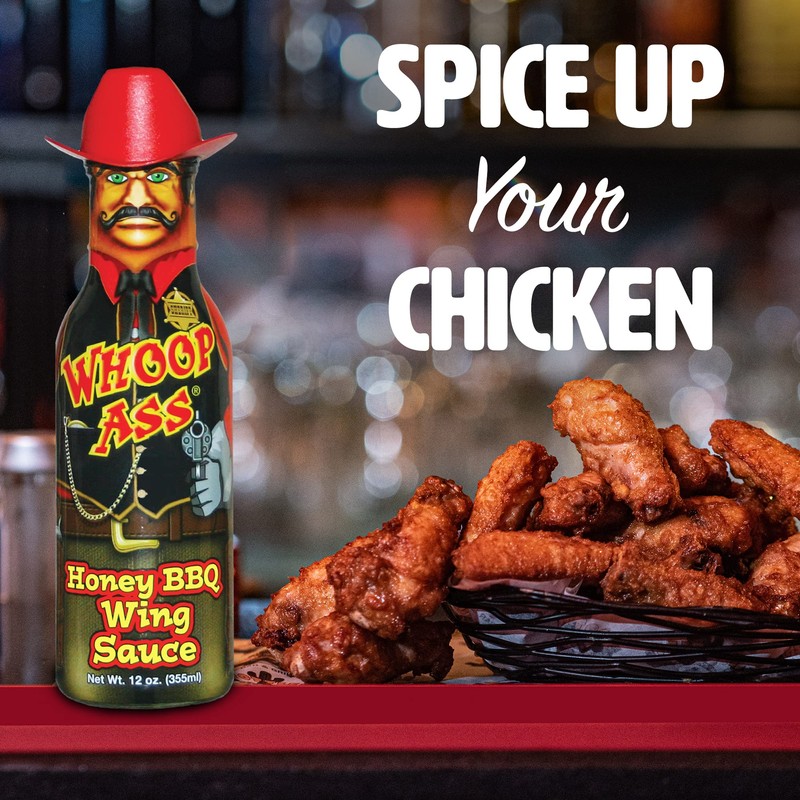 WHOOP ASS Honey Cowboy BBQ Barbecue Wing Sauce – Try