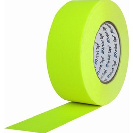 ProTapes Artist Tape Flatback Printable Paper Board or Console Tape, 60 yds Length x 3/4" Width, Fluorescent Yellow (Pack of 1)