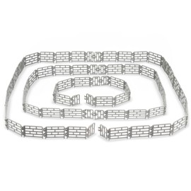 TOYMANY 64PCS Mini Toys Fence for Farm Animals - Tiny Horse Corral Plastic Fencing for Farm Barn Paddock Horses Figurines for Kids Toddlers