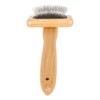 Macrame Comb, Bamboo Smoothly Curves Quick Brushing Dog Slicker Brush