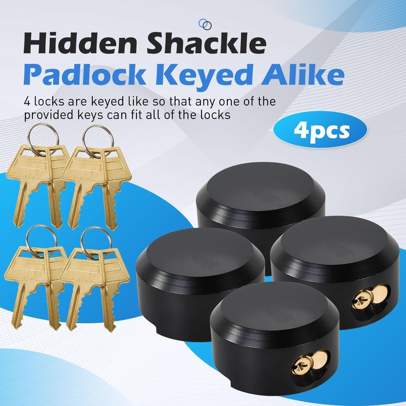 4 Pack Trailer Door Locks Keyed Alike Heavy Duty Hockey