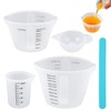 4 Pieces Silicon Measuring Cups Epoxy Resin Mixing Kit with