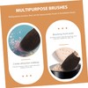 Baluue Practical Makeup Double-ended Blush Powder Brush Wooden Handle Multipurpose