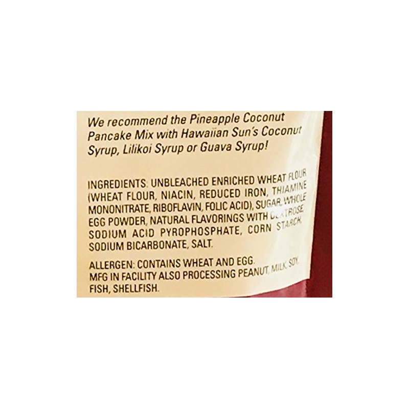 Hawaiian Natural Flavored Pancake Mix! Choose From Macadamia Nut Flavors!