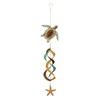 Hanging Wind Spinner Sea Turtle Multi Color Metal