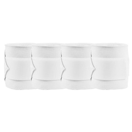 HORZE Nest 10' Combination Polo Wraps (Set of Four) | Fleece and Elastic Horse Bandages - White - One Size