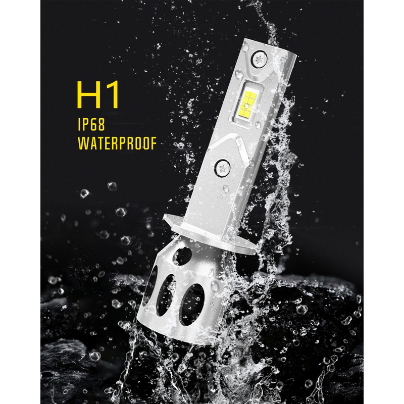 BEAMTECH H1 Bulbs, 300% Brighter 6500K White Fog Light, Pack