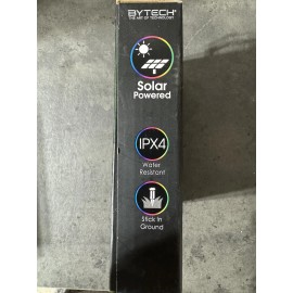 Bytech LED Solar Ground Lights, 1 LED Disc Puck Light for Pathway IPX4