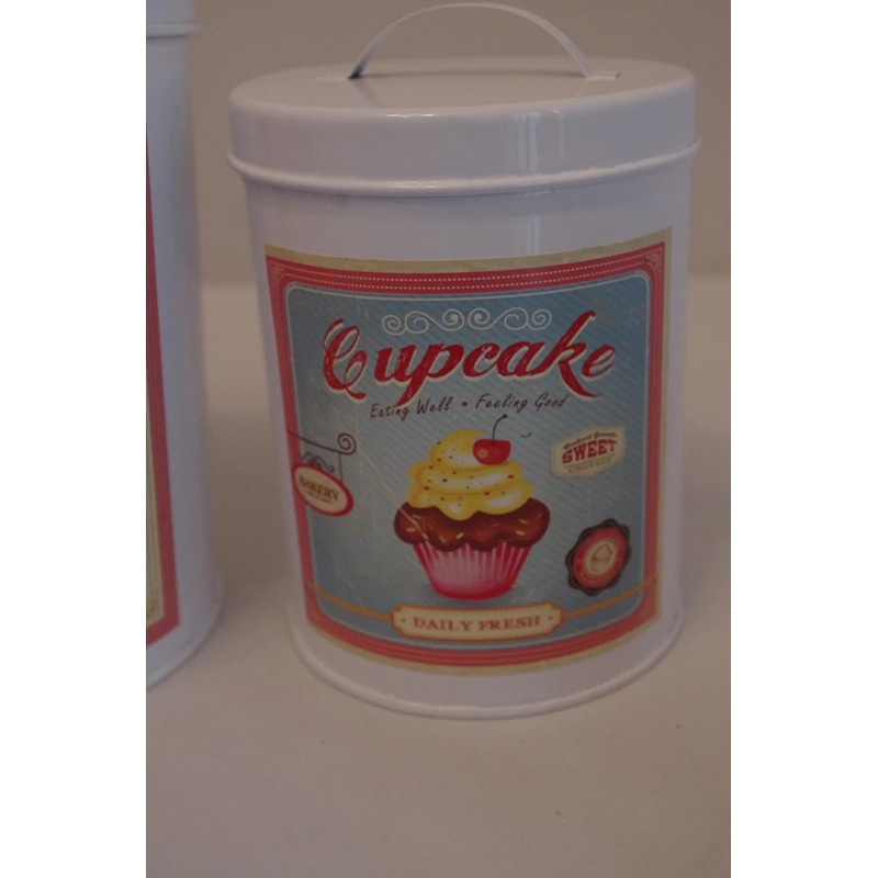 home sweet home set 3 distressed shabby chic cupcake canister