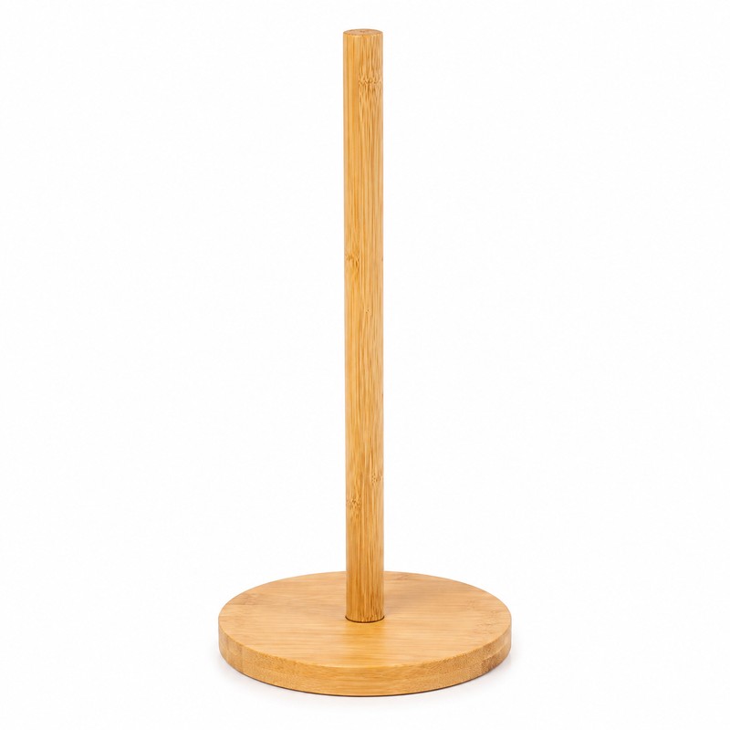 Wooden Paper Towel Holder for Kitchen & Bathroom – Stable