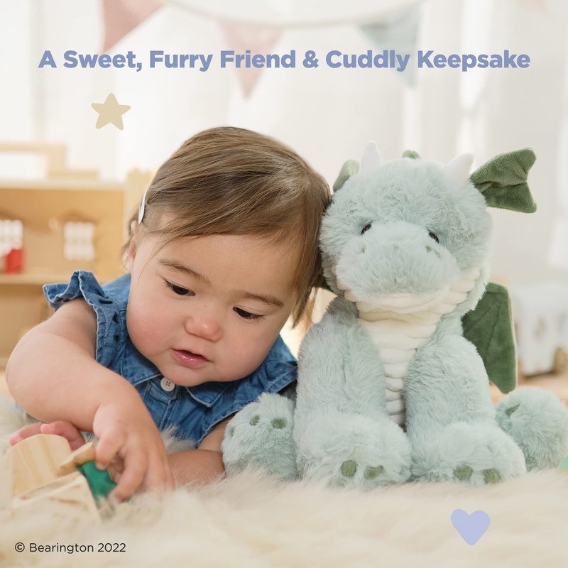 Bearington Collection Burnie Plush Dragon Stuffed Animal, 10.5 Inch